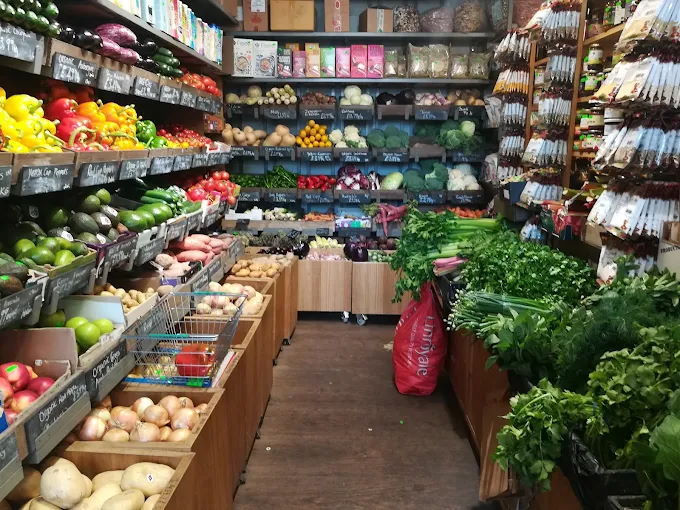 Inside a Greengrocers in North London