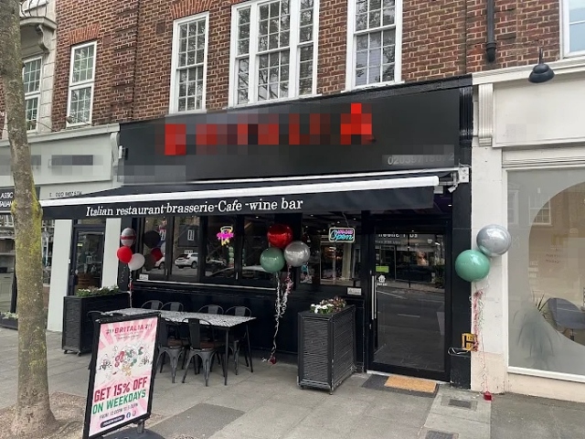 Italian Restaurant and Wine Bar in South London For Sale