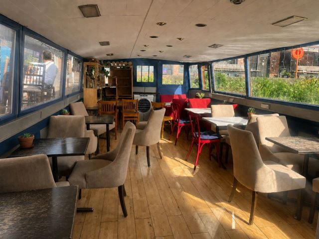 Cafe on a Boat in Gloucestershire