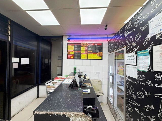 Interior of Pizza Delivery shops in South London